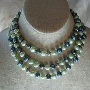 Mermaid pearl rope necklace